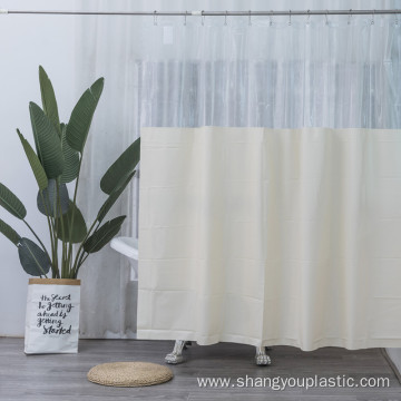 New popular design transparent printed peva shower curtain